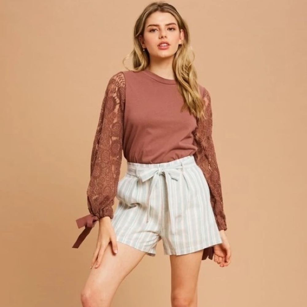 Long Sleeve Lace Tee